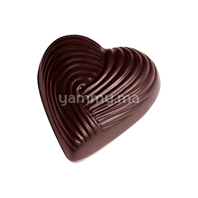 Moule Chocolat en Polycarbonate Coeur Tressé "CW1513" - Chocolate World