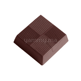 Moule Chocolat en Polycarbonate Carré Ligné (x18) "CW2359" - Chocolate World