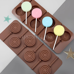 Moule Silicone 6 Sucettes Tourbillon