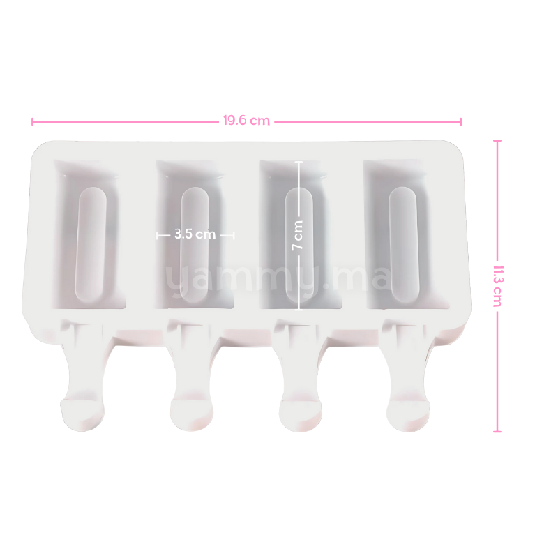 Moule Silicone à 4 Mini Glaces Chic Moule Silicone à 4 Mini Glaces Chic
