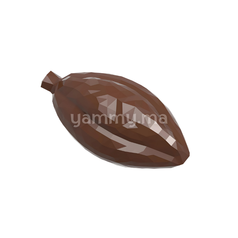 Moule Chocolat en Polycarbonate Fève de Cacao Facette "CW12000" - Chocolate World