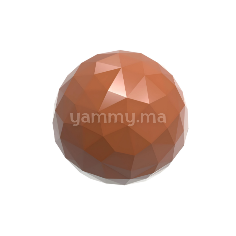 Moule Chocolat en Polycarbonate Demi Sphère Facette "CW1909" - Chocolate World