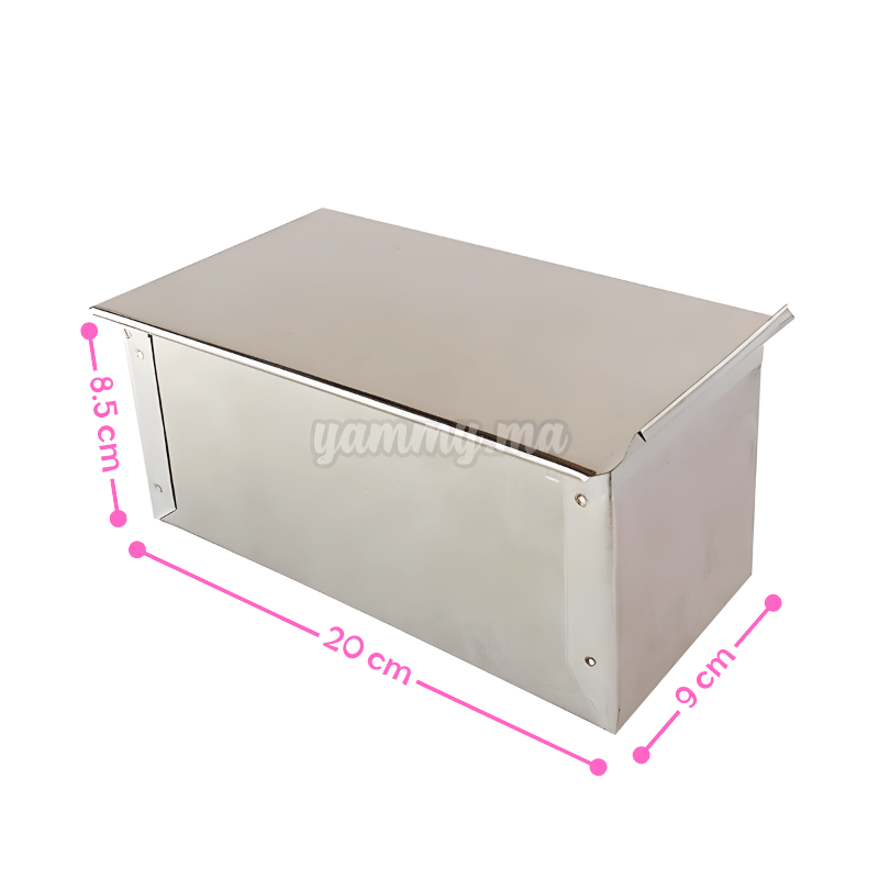 Moule Pain de Mie en Inox 20 cm Moule Pain de Mie en Inox 20 cm