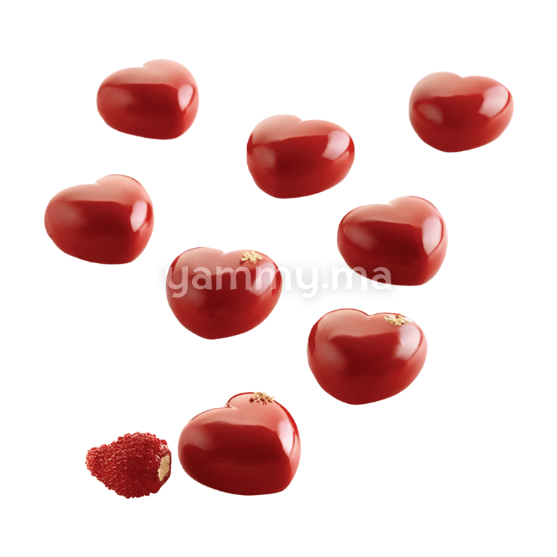 Moule Silicone 35 Mini Coeurs Bombé 3D Moule Silicone 35 Mini Coeurs Bombé 3D