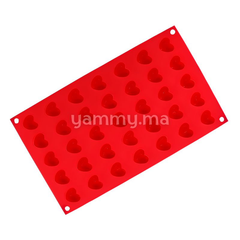 Moule Silicone 35 Mini Coeurs Bombé 3D Moule Silicone 35 Mini Coeurs Bombé 3D