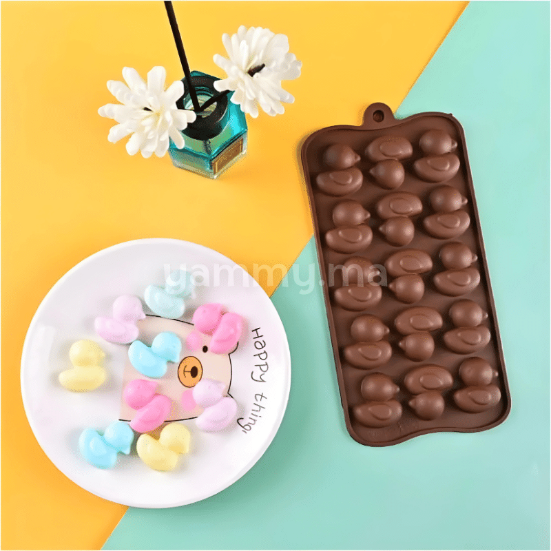 Moule Silicone à Chocolat 15 Canards Moule Silicone à Chocolat 15 Canards