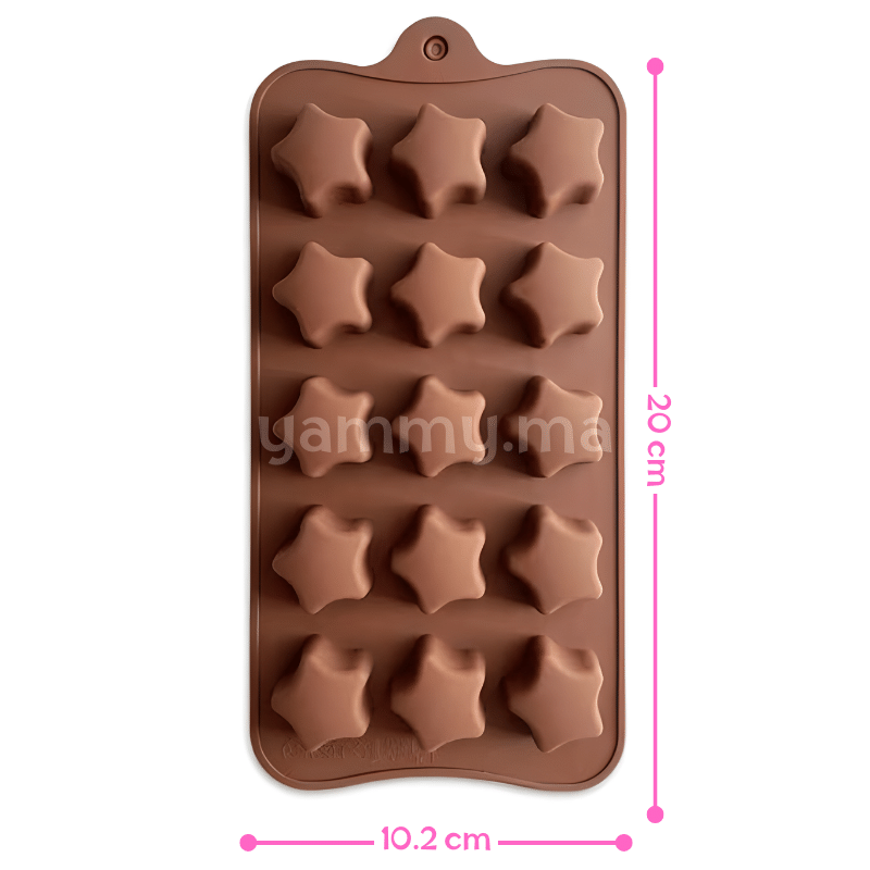 Moule Silicone à Chocolat 15 Etoiles Moule Silicone à Chocolat 15 Etoiles