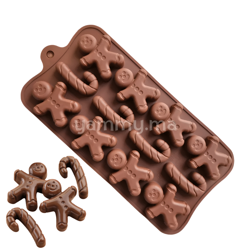 Moule Silicone à Chocolat 8 Gingembres