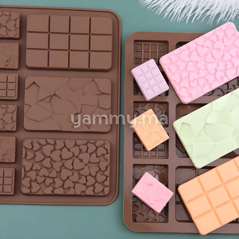 Moule Silicone 9 Mini Tablettes Chocolat Moule Silicone 9 Mini Tablettes Chocolat