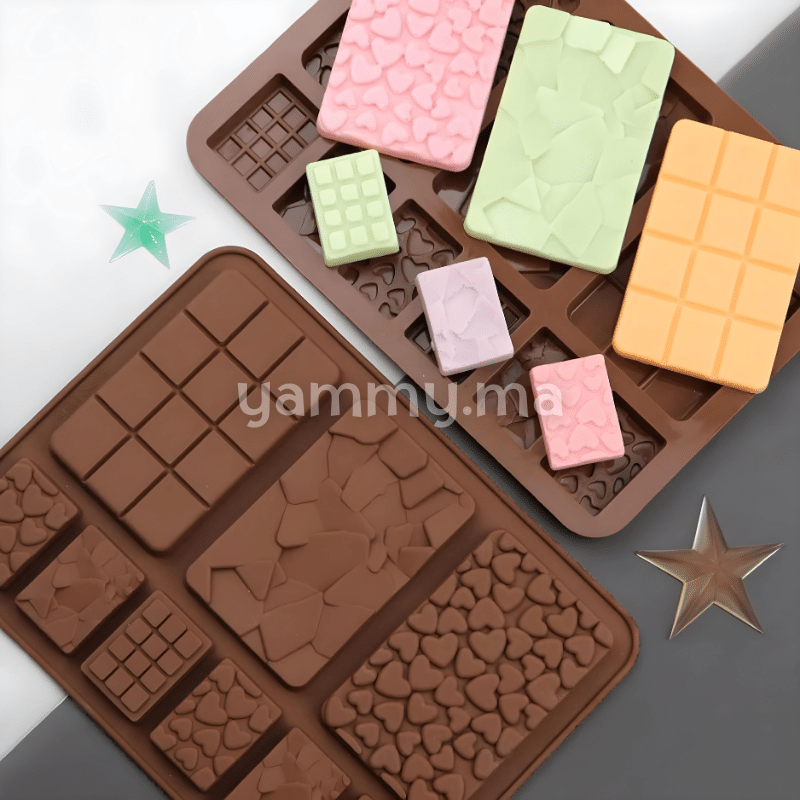 Moule Silicone 9 Mini Tablettes Chocolat Moule Silicone 9 Mini Tablettes Chocolat