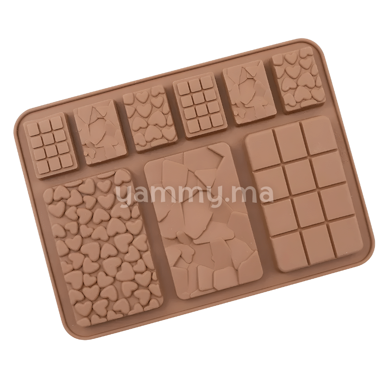 Moule Silicone Chocolat Tablette Chocolat 2 Pièces Moule Dubai, Moule Profond Moule Moule Cuisine DIY Avec Grattoir