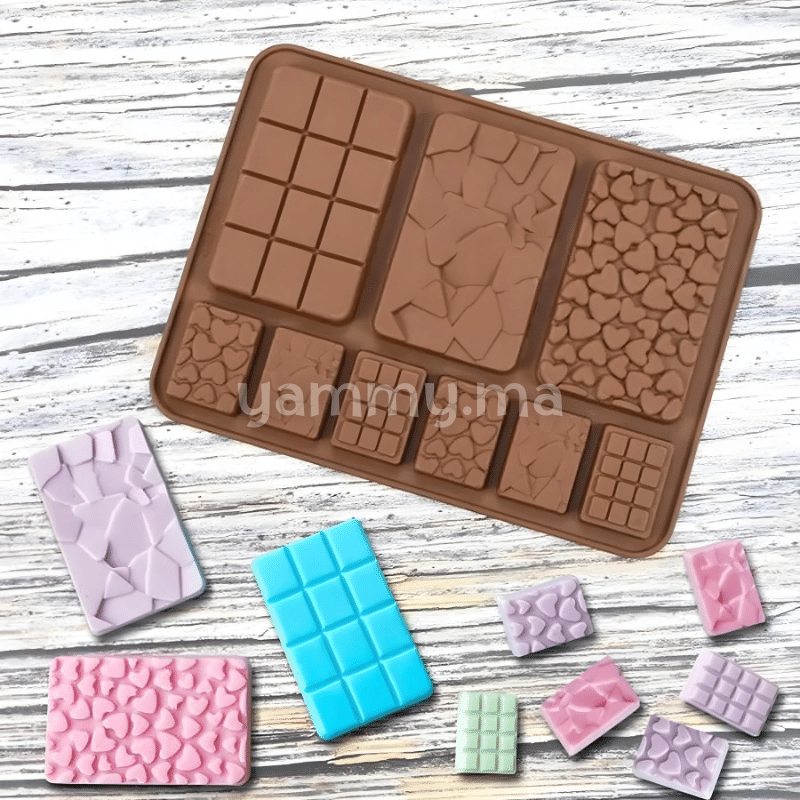 Moule Silicone 9 Mini Tablettes Chocolat Moule Silicone 9 Mini Tablettes Chocolat