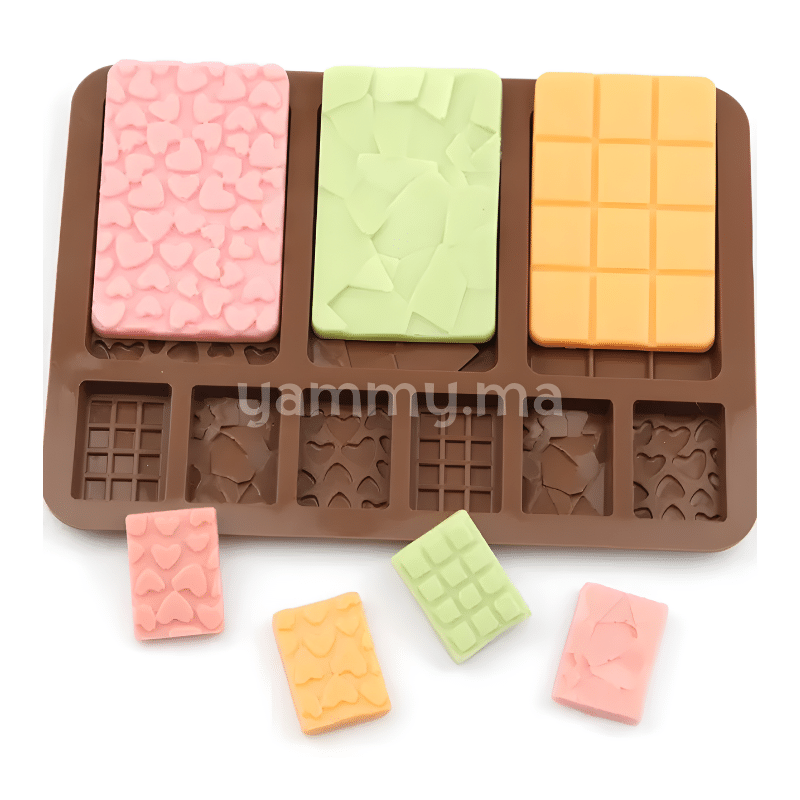 Moule Silicone 9 Mini Tablettes Chocolat Moule Silicone 9 Mini Tablettes Chocolat