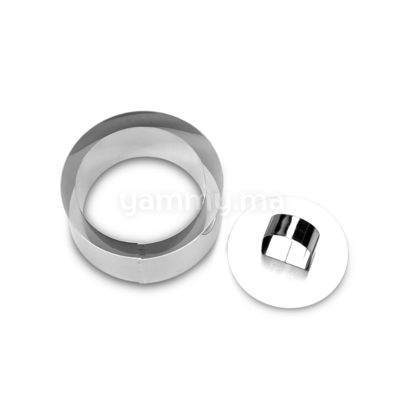 SET. 2 Moule en Inox a Mousse Individuel Rond