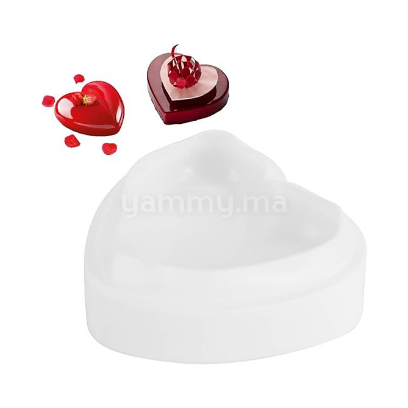 Moule Silicone Grand Coeur Bombé 3D Moule Silicone Grand Coeur Bombé 3D