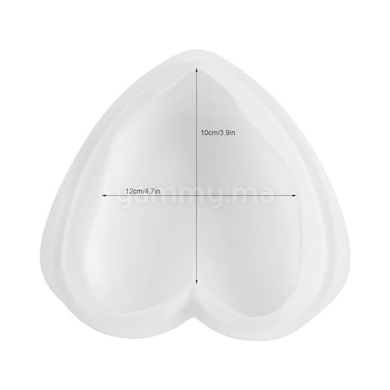 Moule Silicone Grand Coeur Bombé 3D Moule Silicone Grand Coeur Bombé 3D