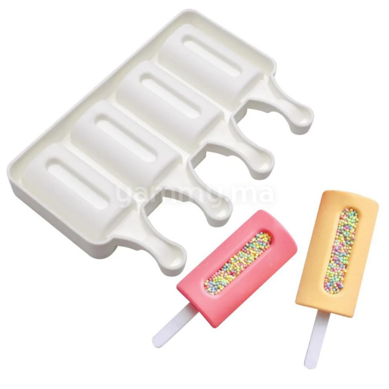 Moule à Glace Silicone 4 Mini Cavités Classique Magnum Moule à Glace Silicone 4 Mini Cavités Classique Magnum