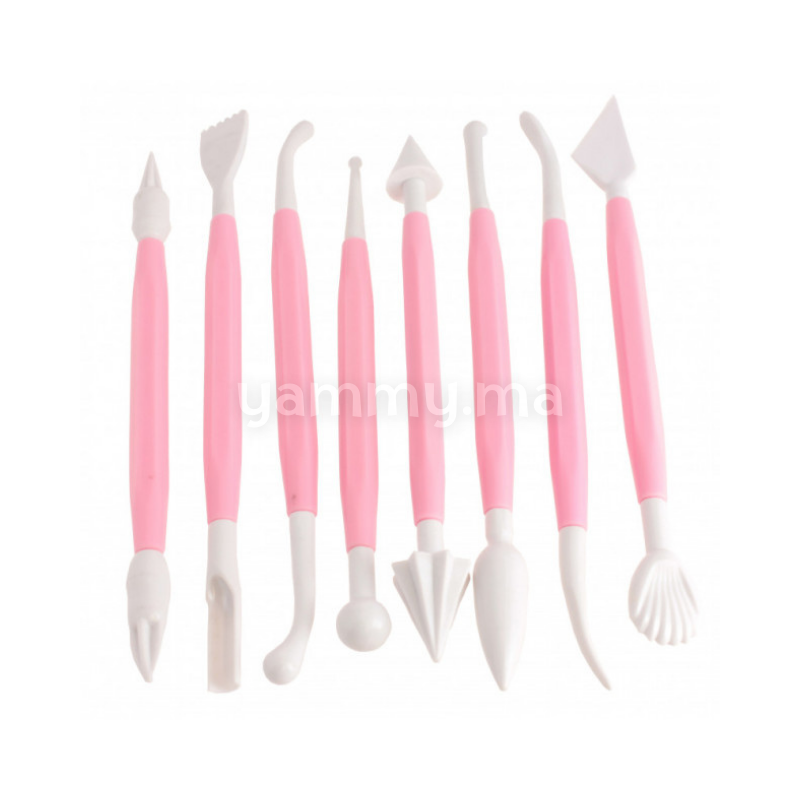 SET. 8 Outils de Modelage pour Pâte à Sucre