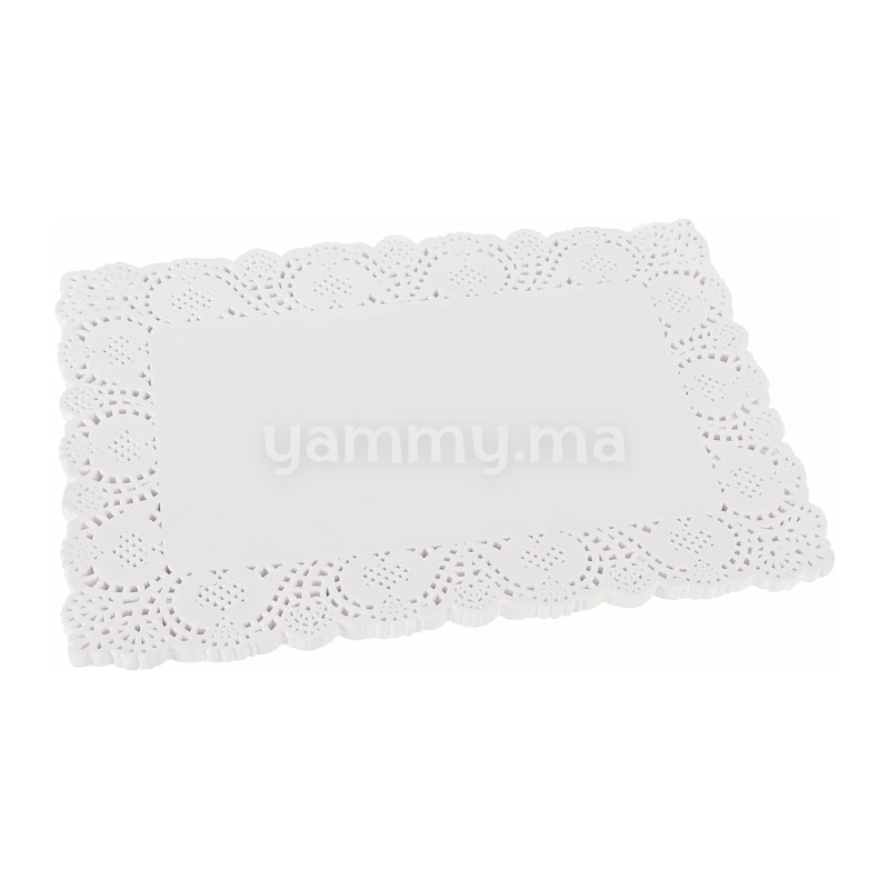 Papier Dentelle Blanc Rectangulaire 30x40 cm 12 PCs