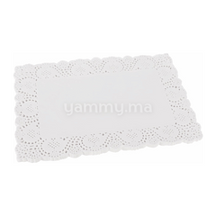 Papier Dentelle Blanc Rectangulaire 30x40 cm 12 PCs