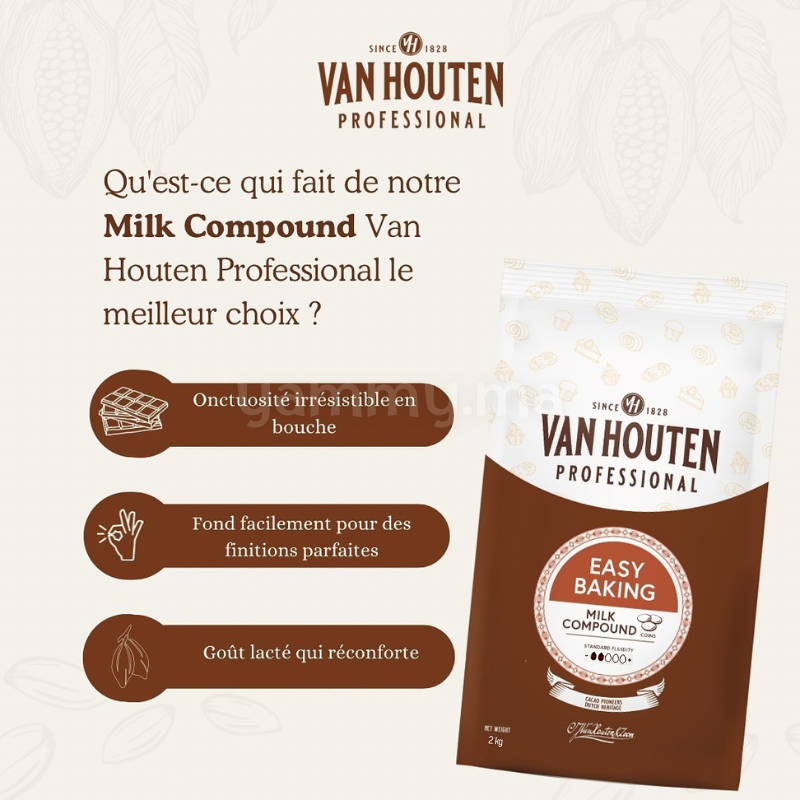 Pistoles de Sucre Chocolaté Pâte à Glacer au Lait 2kg - Van Houten