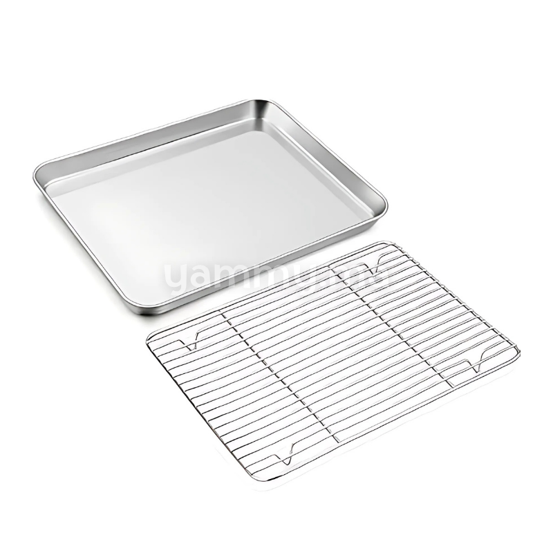 Plat à Four avec Grille en Inox 40.5x30.5 cm - Lacor 15567 Plat à Four avec Grille en Inox 40.5x30.5 cm - Lacor 15567