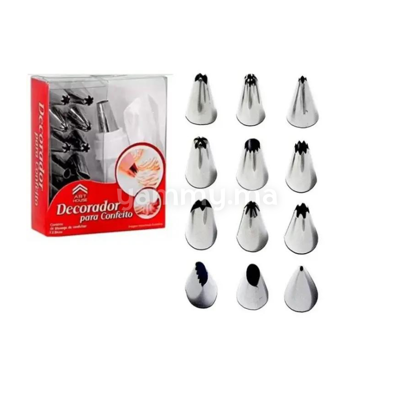 Poche à Decorer + 12 Mini Douilles