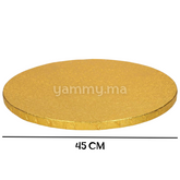 Présentoir et Support Gâteau Cake Board Rond Ø 45 cm OR