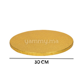 Présentoir et Support Gâteau Cake Board Rond Ø 30 cm OR