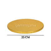 Présentoir et Support Gâteau Cake Board Rond Ø 25 cm OR
