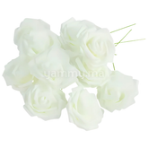 Roses Artificielles Bieges en Mousse avec Tige