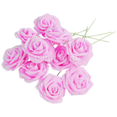Roses Artificielles Roses en Mousse avec Tige