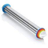 Rouleau à Patisserie en Inox avec Anneaux d'épaisseur 35 cm