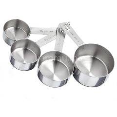 SET. 4 Casseroles à Mesurer en Inox