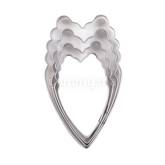 SET. 4 Emporte-pièces Pétale de Pivoine en Inox M1