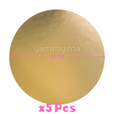 Support Gâteau Carton Rond Or Ø 28 cm x5 pcs