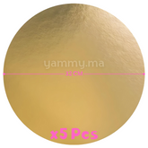 Support Gâteau Carton Rond Or Ø 32 cm x5 pcs