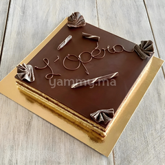 Support Gâteau Carton Carré Or 26x26 cm x5 pcs