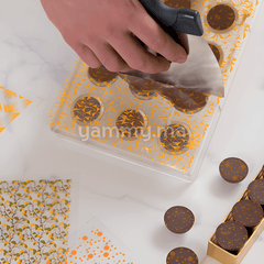 Feuille de Transfert Chocolat M12 Bleu et Bleu Ciel 26.5 x 37 cm - Nitach