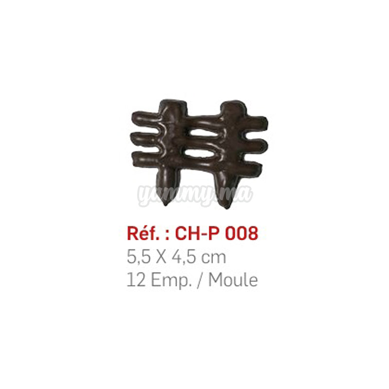 Moule Chocolat PVC 5.5x4.5 cm "CH-P008" - Zealous