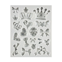 Moule Silicone Noeuds, Coeurs et Couronnes