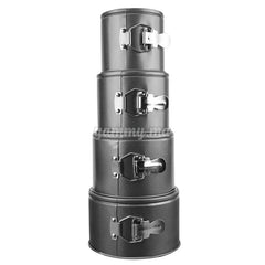 Ens. de 4 Moules à Charnière Rond 12/14/16/18*H 10.5 cm