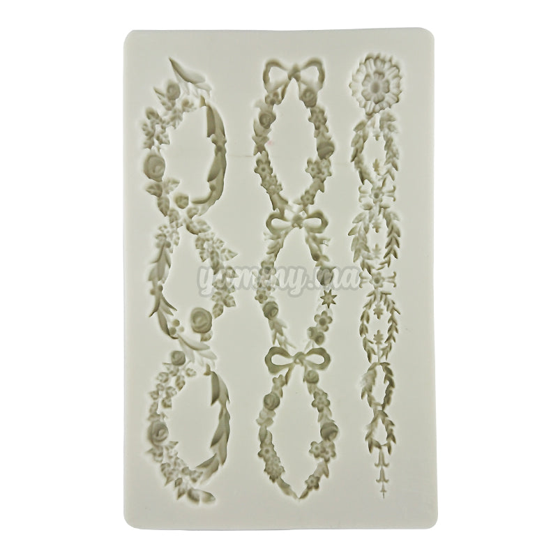 Moule Silicone 3 Guirlandes de Fleurs