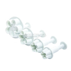 Set 4 Emporte-pieces avec Poussoir Fleur