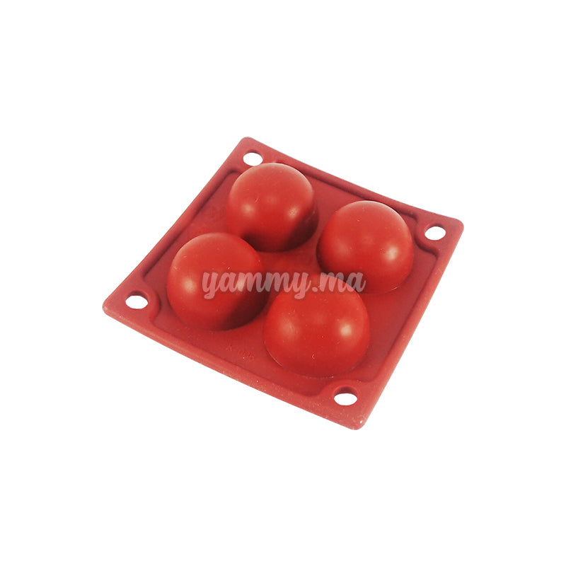 Moule Silicone 4 Demi Sphere 28/h17 mm "K006"