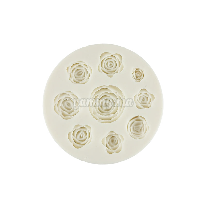 Moule Silicone 9 Roses Fleurs