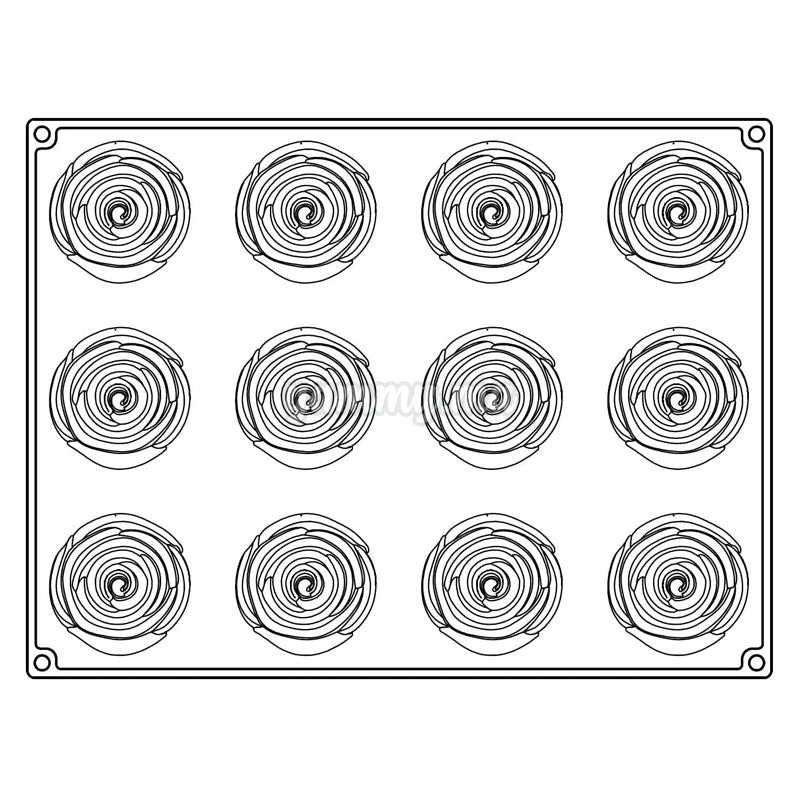 Moule Silicone La Vie en Rose 30/40 cm "PX4386" - Pavoni  Moule Silicone La Vie en Rose 30/40 cm "PX4386" - Pavoni
