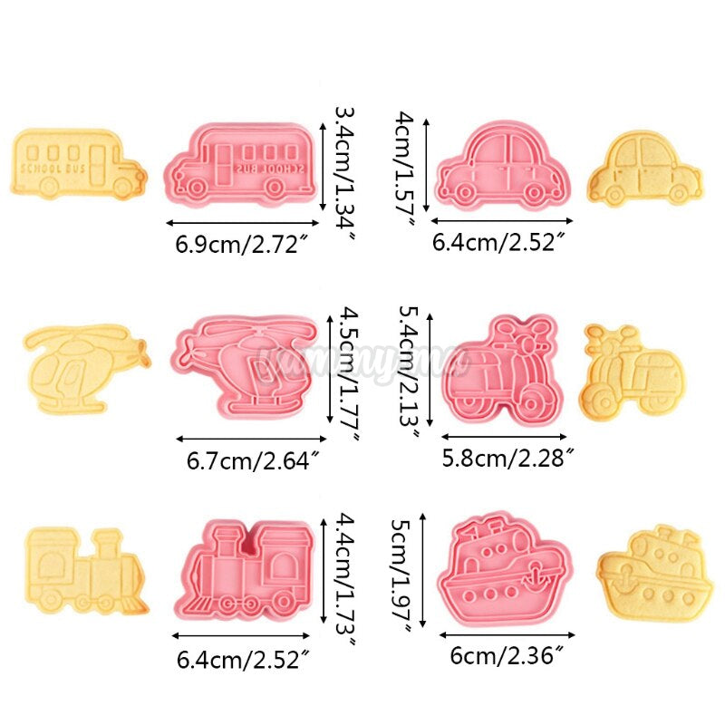 Set 6 Emporte-pièces Voitures Set 6 Emporte-pièces Voitures