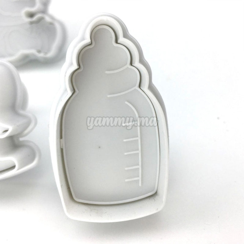 Set 3 Emporte-Pièces avec Poussoir Bébé Naissance Baptème Set 3 Emporte-Pièces avec Poussoir Bébé Naissance Baptème