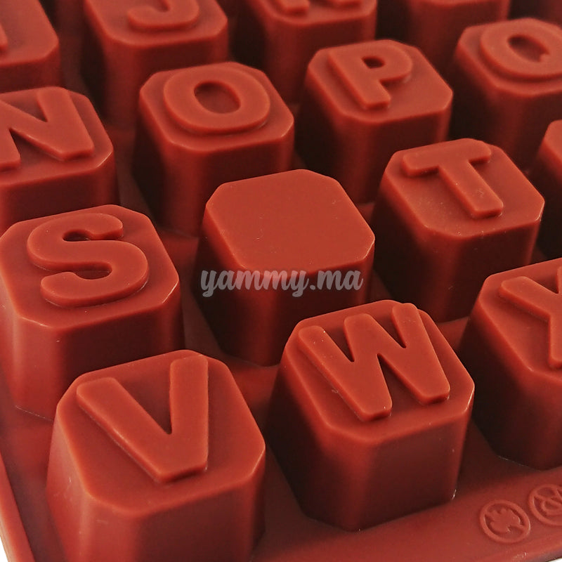 Moule Silicone Cubes Alphabet Moule Silicone Cubes Alphabet